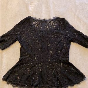 Aritzia T Babaton Black Lace Top